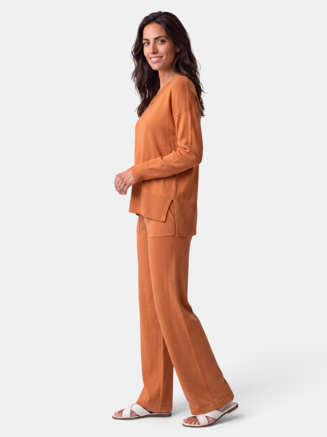 Conjunto Mujer Punto Jersey y Pantalón