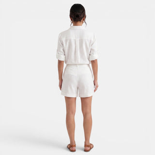 Conjunto Mujer Camisa Lino Algodón Manga Media