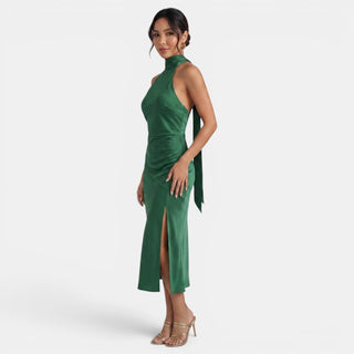 Vestido Satén Elegante Mujer