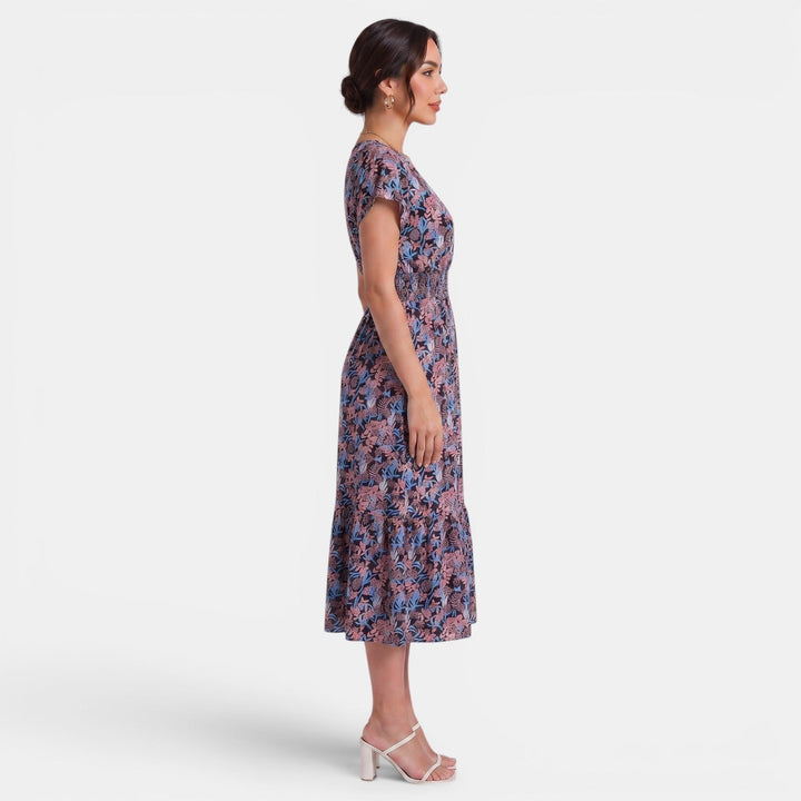 Vestido Midi Floral Mujer Verano