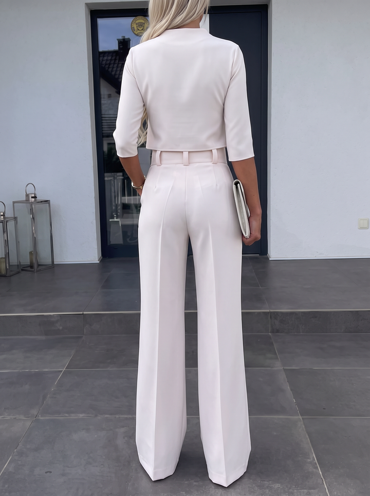 Conjunto de Dos Piezas para Mujer de Otoño con Corte Entallado