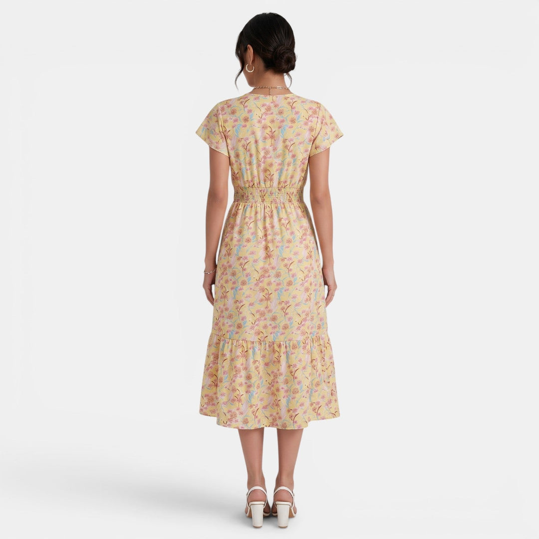 Vestido Midi Floral Mujer Verano