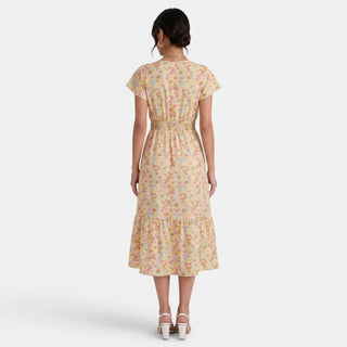 Vestido Midi Floral Mujer Verano