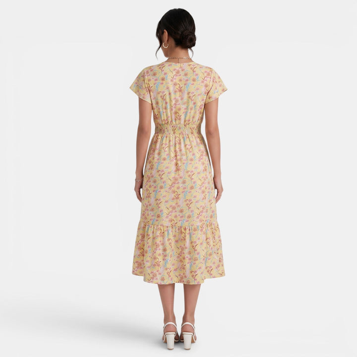 Vestido Midi Floral Mujer Verano