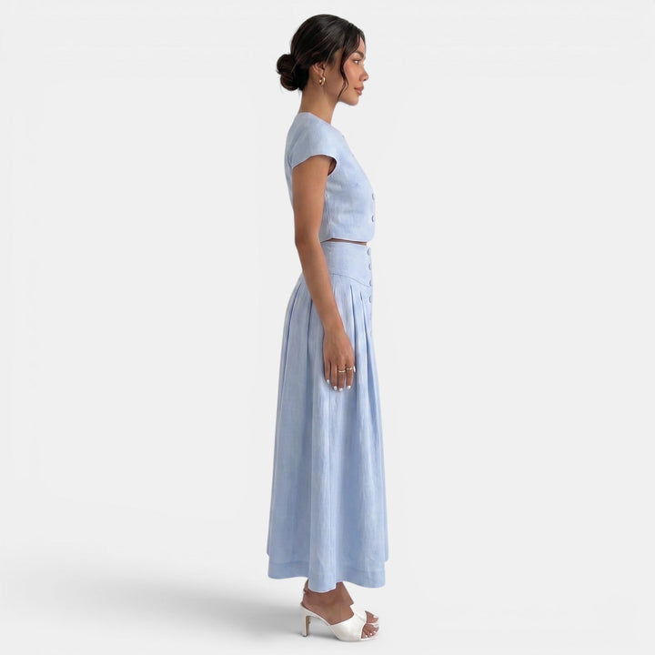 Vestido Maxi Elegante Dos Piezas