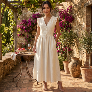 Vestido Largo Verano Mujer Volantes