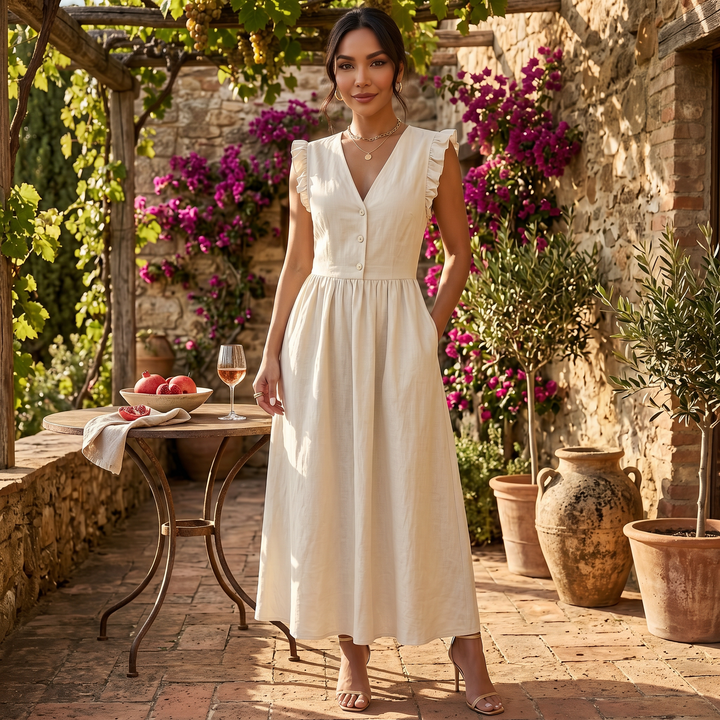 Vestido Largo Verano Mujer Volantes