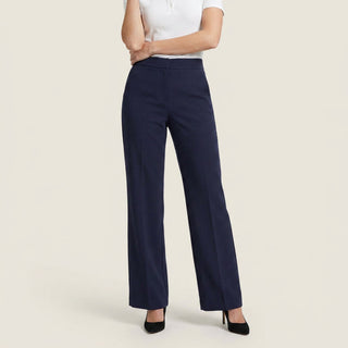 Pantalón Recto de Talle Alto con Pinza Central para Mujer