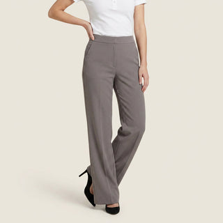 Pantalón Recto de Talle Alto con Pinza Central para Mujer