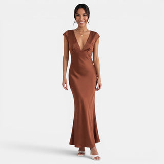 Guest Dress V Neck Long