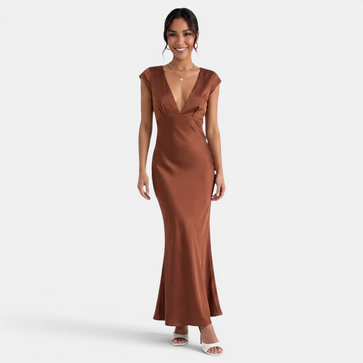 Guest Dress V Neck Long