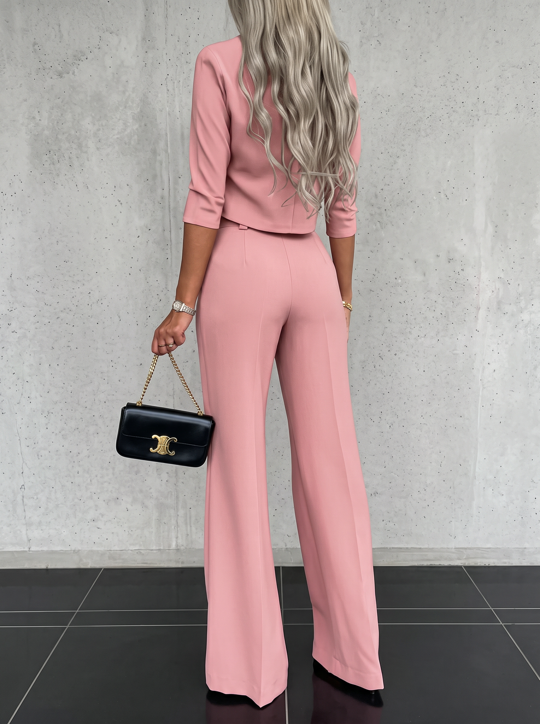 Conjunto de Dos Piezas para Mujer de Otoño con Corte Entallado