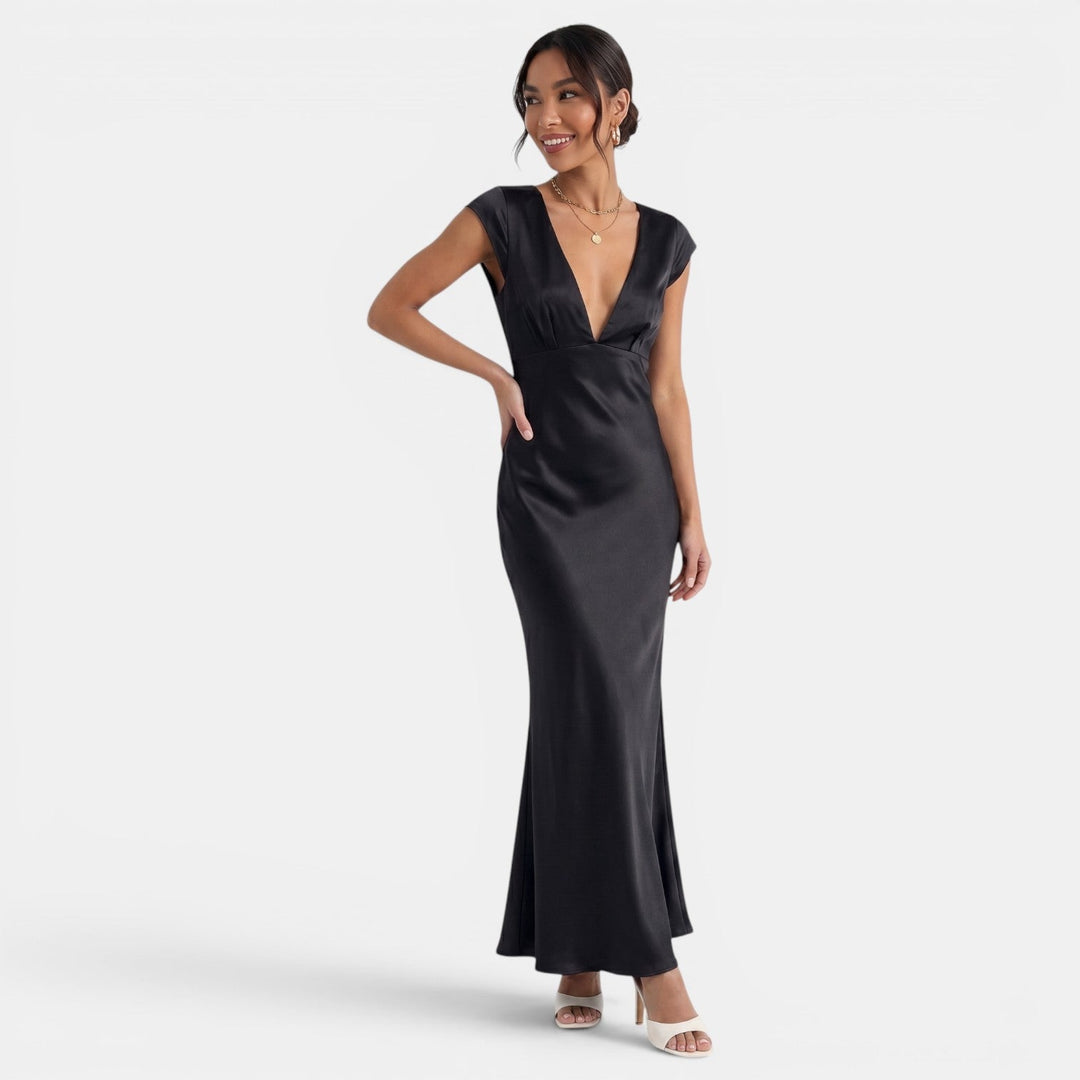 Guest Dress V Neck Long