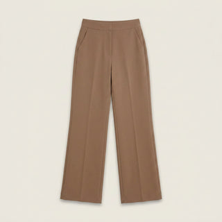 Pantalón Recto de Talle Alto con Pinza Central para Mujer