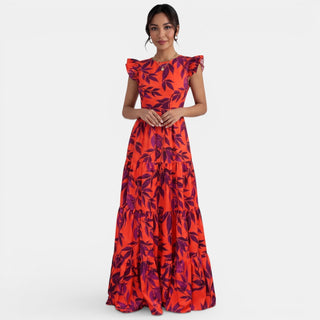 Elegant Long Red Dress for Women