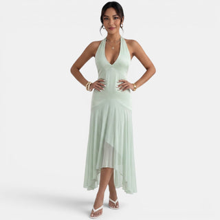 Vestido Midi Verde Fiesta Elegante