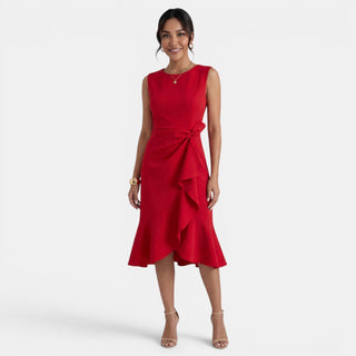 Vestido Midi Mujer Entallado Elegante