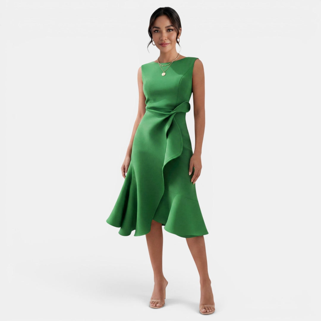 Vestido Midi Mujer Entallado Elegante