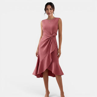 Vestido Midi Mujer Entallado Elegante