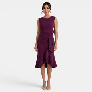 Vestido Midi Mujer Entallado Elegante