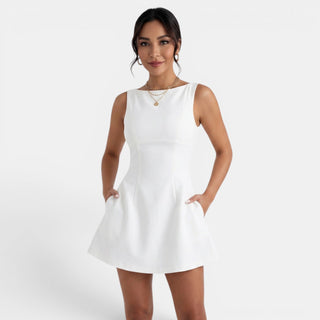 Vestido Corto Mujer Espalda Abierta