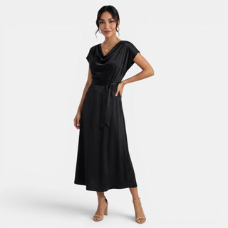 Elegant Silk Midi Dress for Women