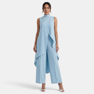 Conjunto Mujer Elegante Cuello Alto Asimétrico