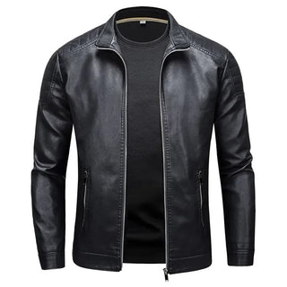 Francisco™ | Chaleco de cuero con cuello stand