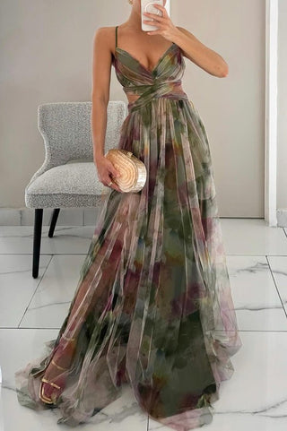 Elegant Floral Long Dress for Women - Ideal for Summer