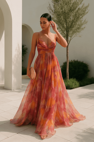 Elegant Floral Long Dress for Women - Ideal for Summer