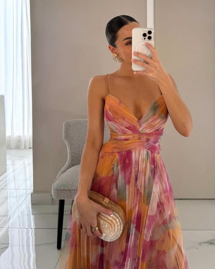 Elegant Floral Long Dress for Women - Ideal for Summer