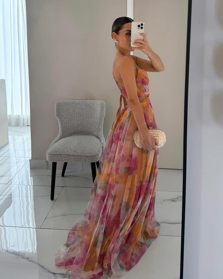 Elegant Floral Long Dress for Women - Ideal for Summer