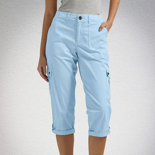Inés - Pantalón corto casual elástico con bolsillos