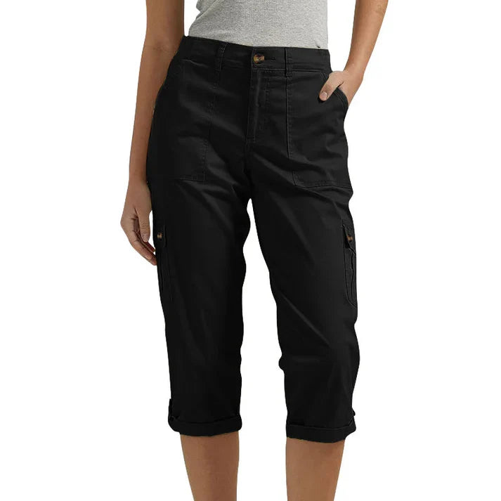 Inés - Pantalón corto casual elástico con bolsillos