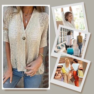 Sara - Blusa de punto con botón
