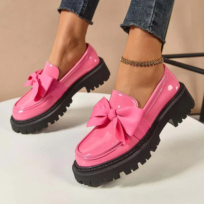 Violeta - Mocasines de plataforma con lazo