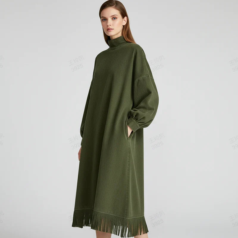 Teresa – Vestido fluido de ante sintético