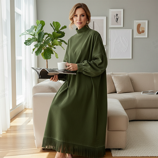 Teresa – Vestido fluido de ante sintético