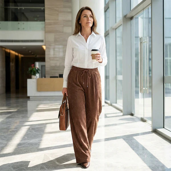 Leire - Pantalones de pana holgados y desenfadados