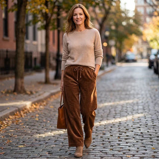 Leire - Pantalones de pana holgados y desenfadados