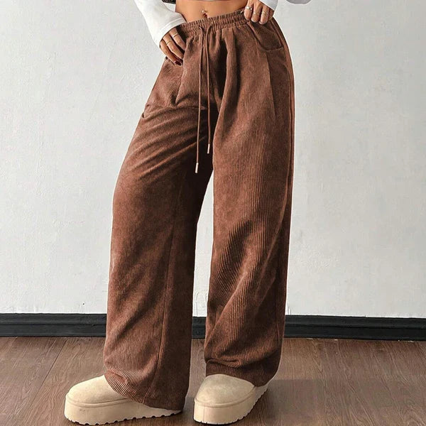 Leire - Pantalones de pana holgados y desenfadados