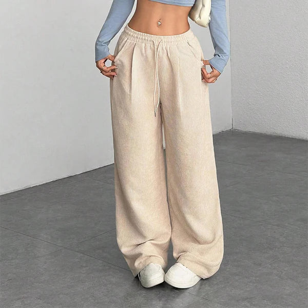 Leire - Pantalones de pana holgados y desenfadados