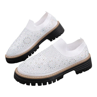 Aria - Mocasines sin cordones con pedrería brillante