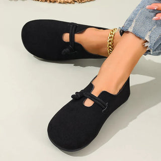 Celia - Bailarinas cómodas sin cordones de efecto ante