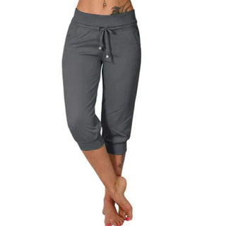 Lía - Pantalón capri ajustado de cintura alta