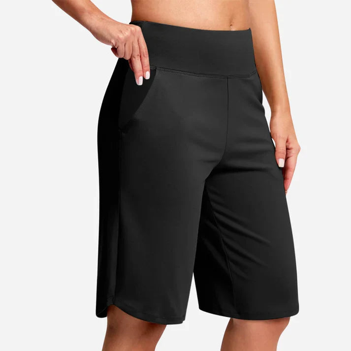 Maya - Pantalones cortos de yoga de cintura alta con bolsillos