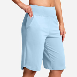 Maya - Pantalones cortos de yoga de cintura alta con bolsillos