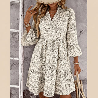 Soraya - Vestido con escote en V y estampado