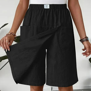 Leila - Falda pantalón casual con cintura elástica