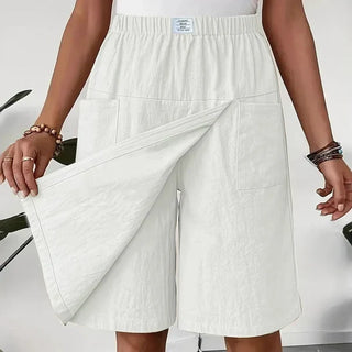 Leila - Falda pantalón casual con cintura elástica